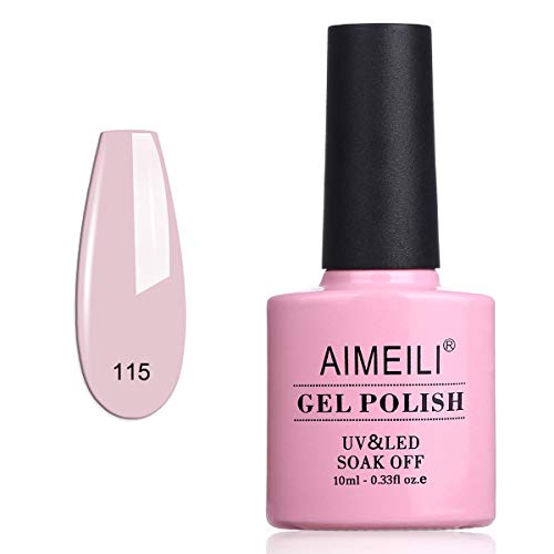 AIMEILI UV LED Gellack ablösbarer Gel Nagellack Rosa Gel Polish - Bryophyllum Pinnatum (115) 10ml