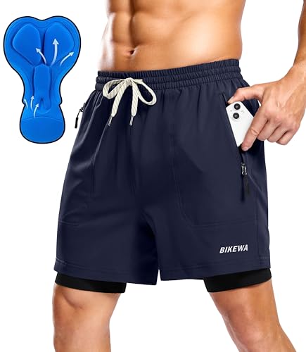 Bikewa Men's 4D Padded Loose-fit Shorts