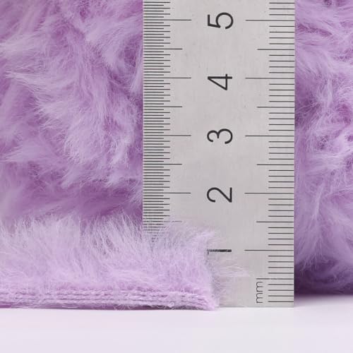 Image of NICEEC 2 Skeins Soft Faux Fur Yarn 70yds,3.53oz- 34#Purple | Crochet & Knit, DIY Project Starter Kit,Handbag,Sun Hat,Shoes, Shopper Bag