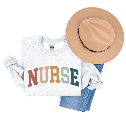 Varsity Nurse Sweatshirt, Nursing School Grad Sweatshirt, Nurse Week, New Nurse Gift, RN Graduation Shirt, Unisex Crewneck Sweatshirt Sand4