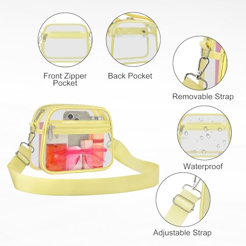 Image of USPECLARE Clear Bag for Stadium Events Clear Sports Fan Handbags Purses