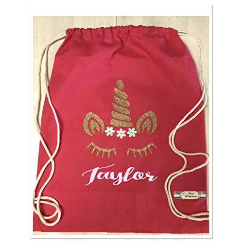 Unicorn Bag, Personalized Unicorn Drawstring Bag, Unicorn