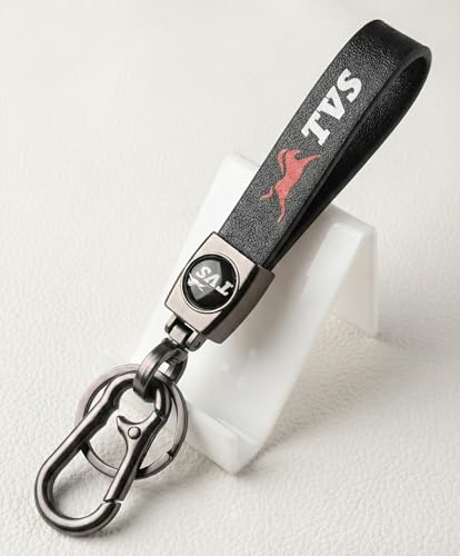 Image of Zuno Leather Keychain for Bike Car Home and Office Keys | Stylish Key Ring for Men and Women | Key Holder for Bags Wallets and Travel Accessories | Ideal Gift for Him Her