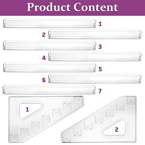 Image of JessLab Nail Polish Organizer, 7-Tier Clear Acrylic Sunglass and Essential Oil Holder, Makeup Organizer for Bathroom Vanity Countertop