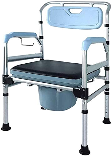 Chaise toilette personnes âgées enceinte tabouret mobile aluminium réglable