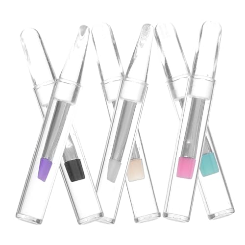 HAPINARY 6 Piezas Cepillo de silicona para pestañas cepillo de pestañas cepillo de maquillaje de silicona herramientas de cejas para dar forma aplicador de pincel pequeño gel de sílice