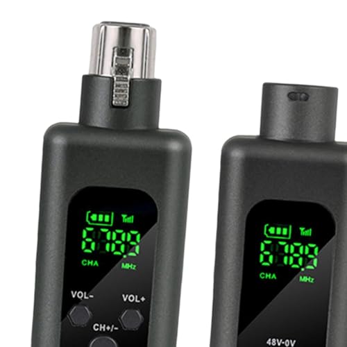 Image of kh Professional Wireless UHF Microphone System - XLR Transmitter & Receiver Kit for Dynamic /Condenser Microphones, Electric Guitar, Organ, Guitar Amplifier & Musical Instruments
