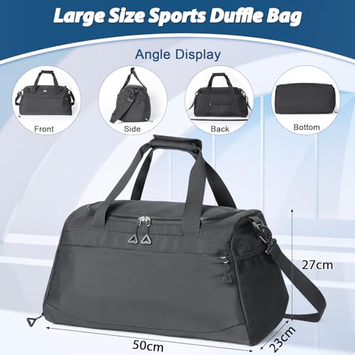 Romon Sports Bag, Travel Bag, Sports Bag, Swimming Bag, Training Bag with Shoe Compartment - Image 2