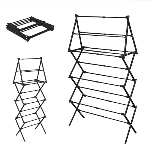 LOFTEY Tendedero extensible de 4 niveles con parte superior de torre