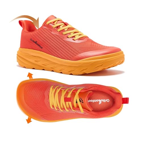 OrthoComfoot ���`�O�ȓ��A�a�����Y���C�h�V���[�Y:���K�ȃA�[�`�T�|�[�g�����j���O�X�j�[�J�[�A����ؖ������C�h�g�D�{�b�N�X���[�N�e�j�X�A�E�g�h�A�E�H�[�L���O�V���[�Y���̎��A�����Ƃ̒ɂݗp, K4-�I�����W���b�h�B, 9.5 Wide