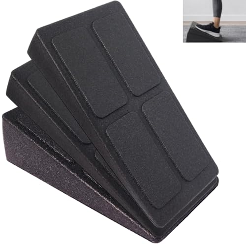 Wadendehner 3er Set Wadentrainer Kniekeil Wadendehner Keil Mobilisationskeil für Wadenstrecker Slant Board zum Dehnen der Achillessehne