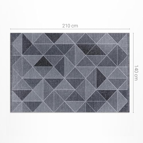 Tapis de jardin extérieur 140x210 tapis de terrasse PVC imperméable rectangle