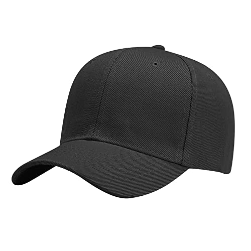 Gorras de béisbol bordadas para hombres y mujeres, gorras de béisbol para correr, entrenamiento y actividades al aire libre, gorras de béisbol, soporte de pared, madera, Negro , Talla única