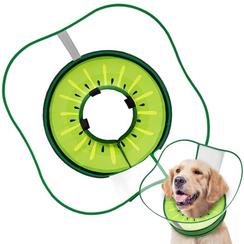 Image of Supet Sponge Dog Cone Collar Stop Licking After Surgery, Dog Donut Collar | Adjustable Dog Recovery Collar Alternative, Detachable Shield, Soft, Comfy Cone, Neck Pillow for Large Dogs