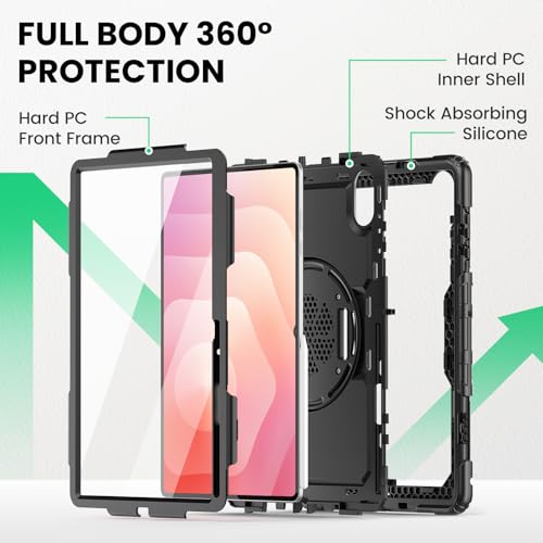 Image of SEYMAC Case for Samsung Galaxy Tab S11 Ultra 5G 14.6 Inch, Black