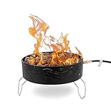 Camco Portable Propane Campfire | Features 8-Foot Hose and Adjustable Regulator | Great for Campsites with Fire Restrictions | (58047)