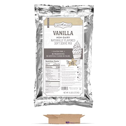 Non Dairy Soft Serve Mix By Cafe Delight | 6 Pound Bag | Vanilla #TOP1
