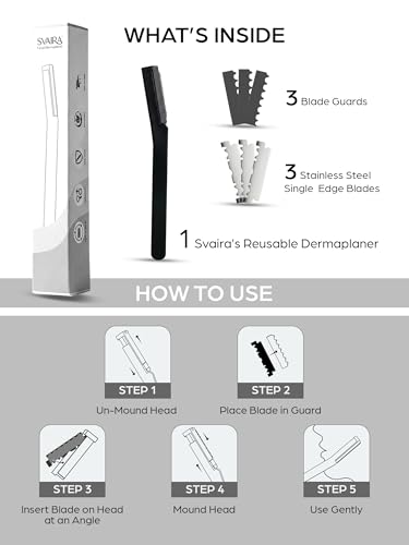 Image of Reusable Face Razor | Obsidian | Reusable Blade | Instant Hair Removal and Exfoliate | For Eyebrows, Forehead, Peach Fuzz, Chin |beard and Sideburns Shaper | Dermaplaning Tool