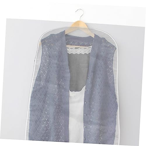 Cabilock 5pcs Clothing Dust Bag Garment Bag for Closet Coat Covers Wipes Dust Cover Hanger Dress Protective Light4