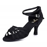 TECHNISCHE DATEN: Größen, Einlegesohle: 35- 22,5 cm /36 -23 cm/ 37 - 23,5 cm / 38 - 24cm / 39 - 24,5 cm/ 40 - 25 cm / 41 - 25,5 cm Absatz: 5 oder 7 cm, Farbe: beige/schwarz Verschluss: Metallschnalle mit Regulierung, Sohle: Rindsleder, Material: Satin mit harten Nähten