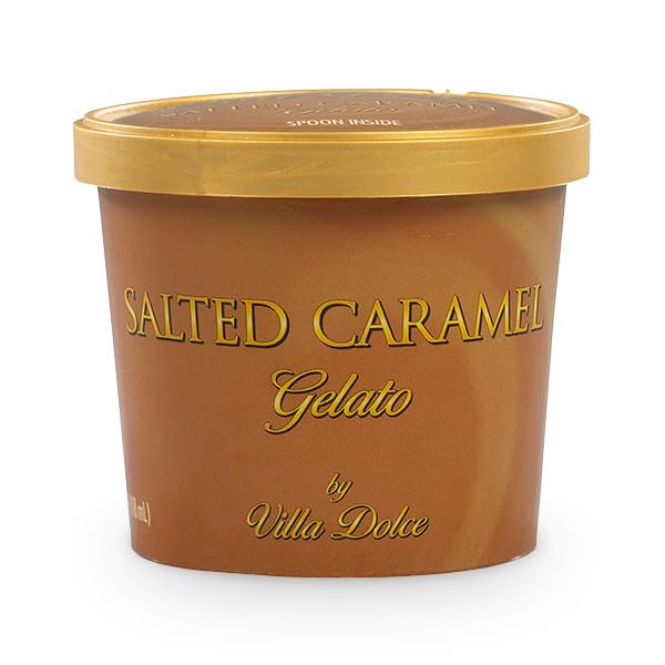 Villa DolceGelato Mini Cup 3.6 ounces (Pack of 24) (Sea Salt Caramel)