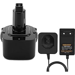 Cargador Bateria Taladro Dewalt Shentec 12V 3.5Ah Ni-MH Reemplazo para Baterías Dewalt DC9071 DE9071 DW9072 DE9074 DE9075 DE9501 DW9071 DE9037 DE9072 152250-27 397745-01 and one Cargador