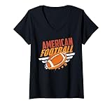 Mujer Cool Football Playeras - Fútbol americano Camiseta Cuello V