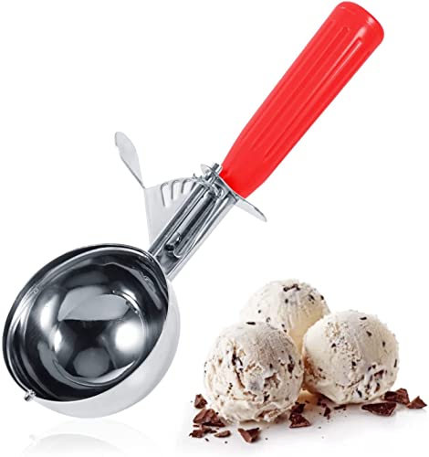 Repostería Y Helados, Kitchen Cuchara Para Helado, Premium Acero Inoxidable MecáNico Cookie Cuchara MelóN Baller Con Disparador Para Helado Frutas Galletas De Mash AlimentacióN Cuchara...
