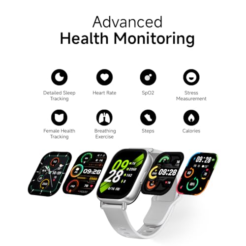 Redmi Watch 5 Active, 2 Display, Metal Body, 18 Day Battery, Bluetooth Calling, Advanced AI Noise Cancellation, Alexa, Black - Image 3