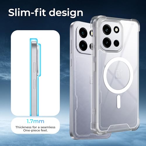 Image of A rtistque Clear Back Cover Case for OnePlus Nord 6 / CE 6 5G | Compatible with Mag-Safe | Premium Cover | Shockproof TPU Bumper | Slim Protective Design | OnePlus Nord 6 Back Cover - Transparent