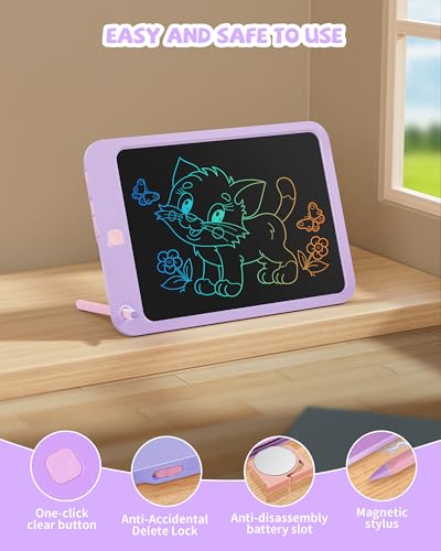 Tableta LCD de escritura de 10 pulgadas (azul y púrpura) miniatura 5