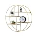 Estantes Flotantes Del CíRculo, Estantes de la DecoracióN de la Pared Del Dormitorio, para la Oficina Del Pasillo de la Cocina Del BañO de la Sala de Estar/dorado / 50cm