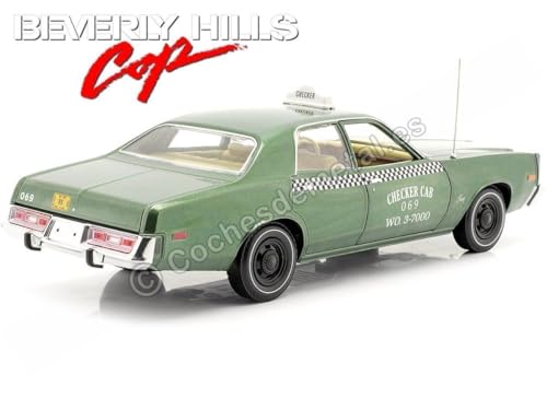 Modelo a escala 1:18 Plymouth Fury Taxi Verde miniatura 2