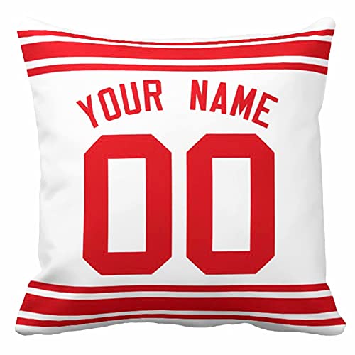 Image of ANTKING Throw Pillow 2 Pack with Custom Name and Number Personalized Gift for Men Women Boys