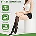 Sheer Compression Stockings for Women - Knee High 15-20 mmHg Support Hose Compression Socks for Improving Circulation, Leg Fatigue and Swelling, Black, X-Large