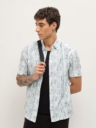 Image of THE Bear House Men's Printed Relaxed Fit Shirt