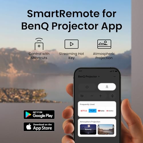 BenQ TK705i Vidéoprojecteur 4K HDR Home Cinéma, 3000 lumens ANSI, Google TV, Netflix, faible latence, ajustement auto de l’image, zoom optique, Bluetooth, MEMC, HDR10+, Vidéoprojecteur Silencieux,Gris