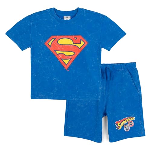 Image of DC Comics T-Shirt and French Terry Shorts Outfit Set Toddler to Big Kid Sizes (2T - 14-16)