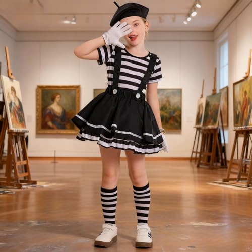 Disfraz de payaso negro para niña talla 4-6 años miniatura 6