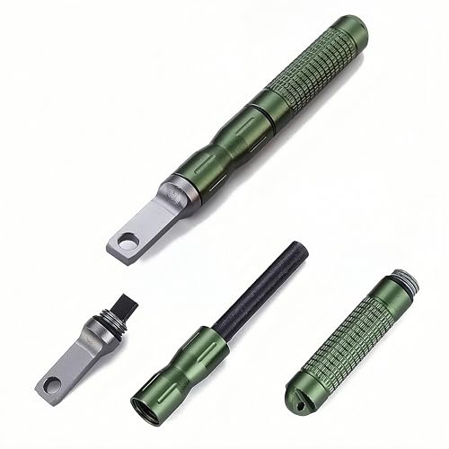Kit de iniciación de fuego con varilla de magnesio, varilla de ferro de acero de pedernal, rascador y herramienta de supervivencia para acampar al aire libre