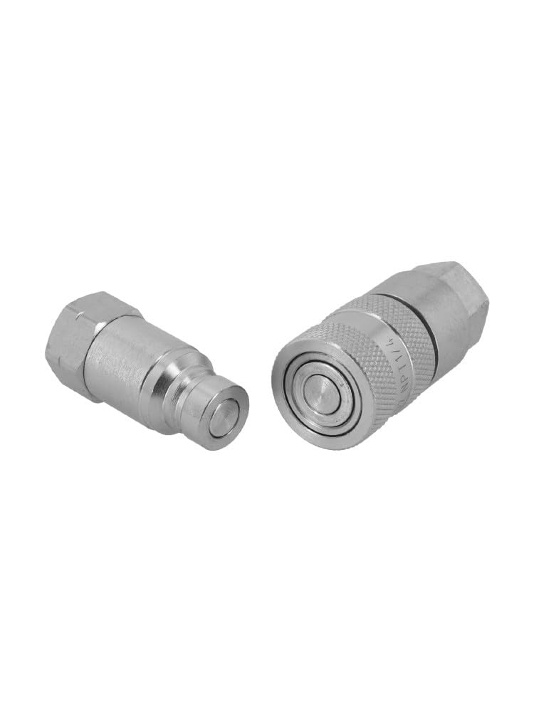 pour ensemble de coupleurs à dégagement rapide à face plate pour BSP, 0 déversement ISO 16028 standard, NPT de 6,35 mm à 19 mm, acier au carbone zingué, 250-325 BAR