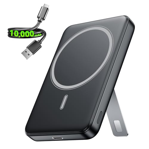 for Magsafe Portable Charger,10000mAh Wireless Magnetic Power Bank with USB C Charging and stand,...