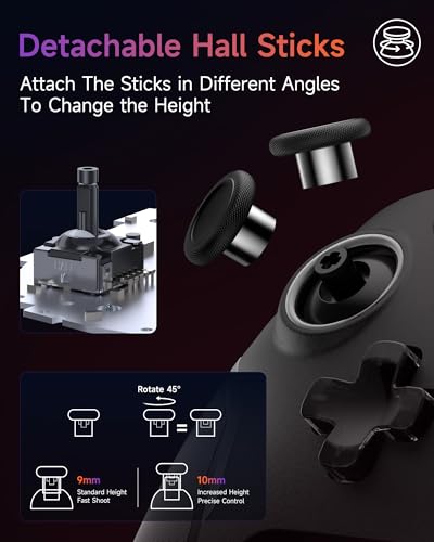 EasySMX-X20-Wireless-Controller-PC-mit-RGB-Bluetooth-Controller-mit-2-in-1-Trigger-abnehmbare-Hall-Joystick-Mechanische-Tasten-6-Achsen-Gyro-Kompatibel-mit-PCSwitchHandy-Schwarz - Sparfuchs24.io - Preisvergleich & Top Angebote Online
