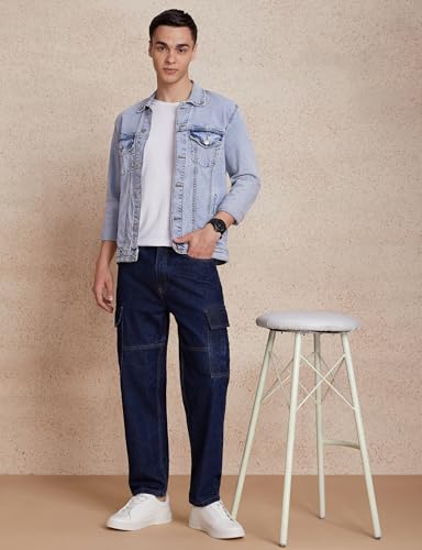 Image of Amazon Brand - Symbol Men's Baggy Cargo Jeans (Loose Fit | 100% Cotton)
