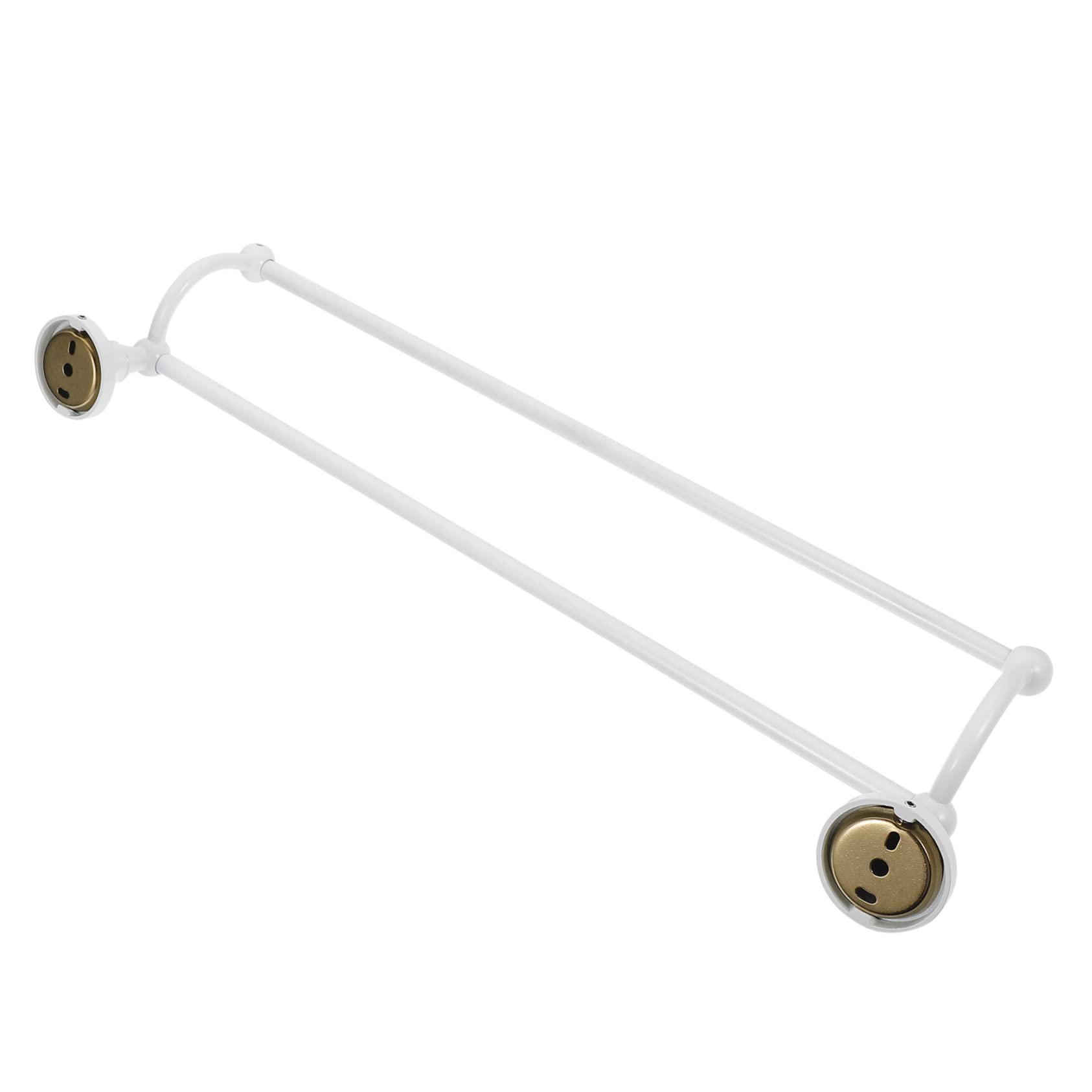 Toallero de Doble Barra, Estante de Almacenamiento de Pared para baño, Percha, Acabado en latón, Ideal para Toallas y paños de Cocina, diseño Que Ahorra Espacio.