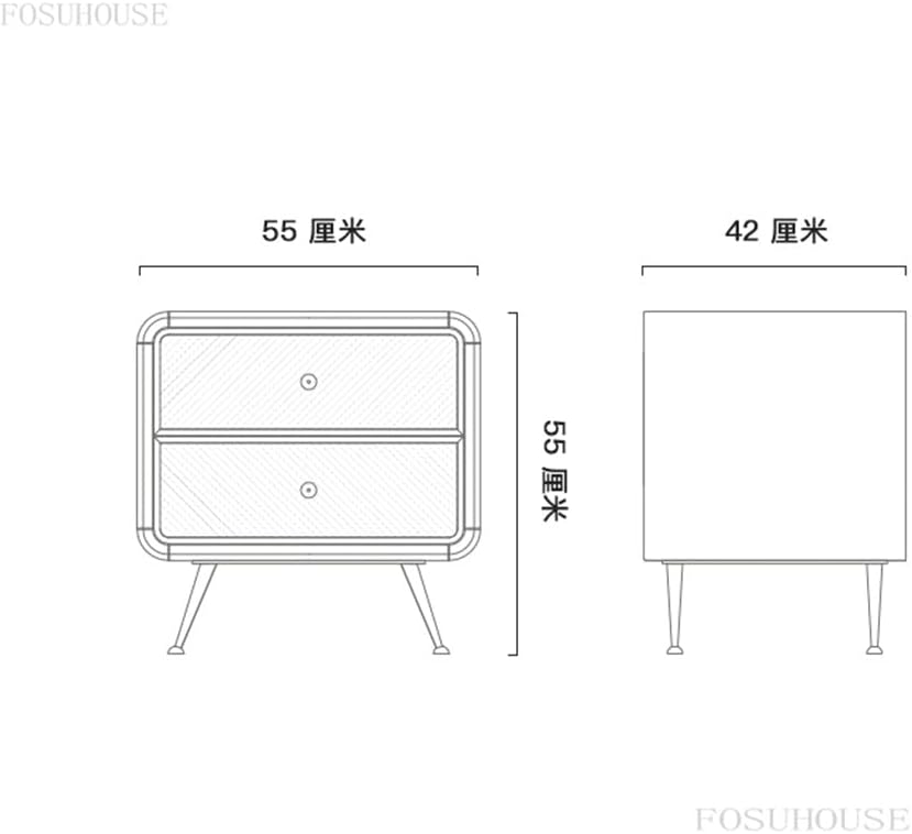 XFL 北欧ナイトスタンド無垢材クリエイティブ寝室小さなアパートレトロホーム収納キャビネット (色 : 木の色) Beauty Co