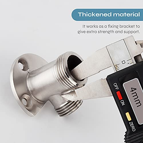 Kit de Recambio para Grifo de Ducha de Acero Inoxidable gotonovo, Roscas Macho NPT 1/2 x Roscas Macho G 3/4, Acabado Níquel Cepillado, para Conectar la mayoría de Grifos Comerciales de Pared miniatura 5