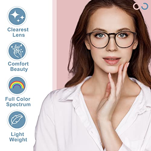 Giblogo Stylish 6 Pack Reading Glasses For Women Men - Blue Light Blocking Computer Readers - Ease Blurry Vision & Dry Eyes (6-Pack Mix 01, 1.50) #TOP5