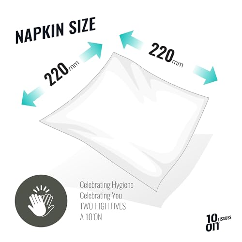 Image of 10on Lite Soft Tissue Paper Napkin, 100 Pulls -1 Ply, Size 27x 30cms -Ultra Soft & Absorbent (Pack of 2)
