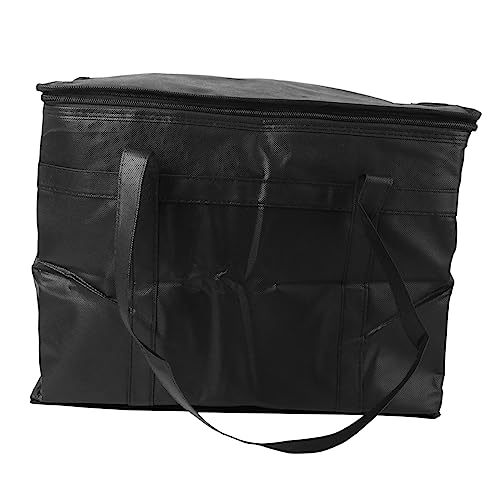 EXAOMBLE Bolsa Térmica Reutilizable con Cierre para Picnic y Aislamiento Térmico para Alimentos para Coche y Actividades Color Negro